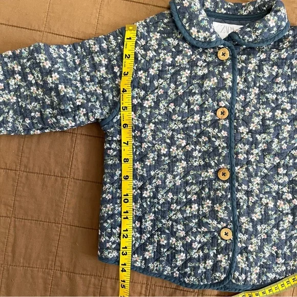 Zara Quilted Floral Jacket - 3-4Y - Picture 10 of 11